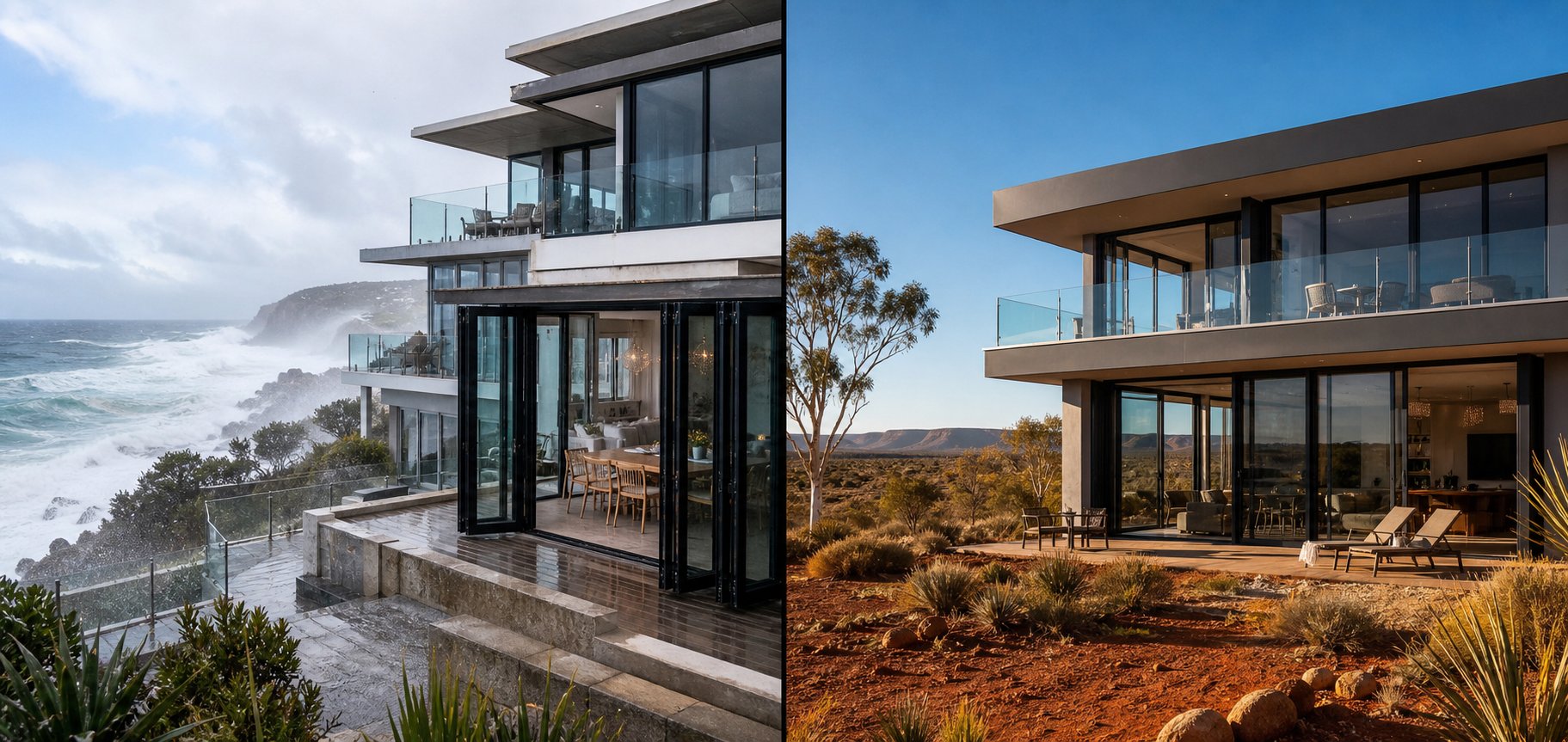 powder coated aluminium windows performing across contrasting australian climate zones from coastal salt spray to arid inland heat