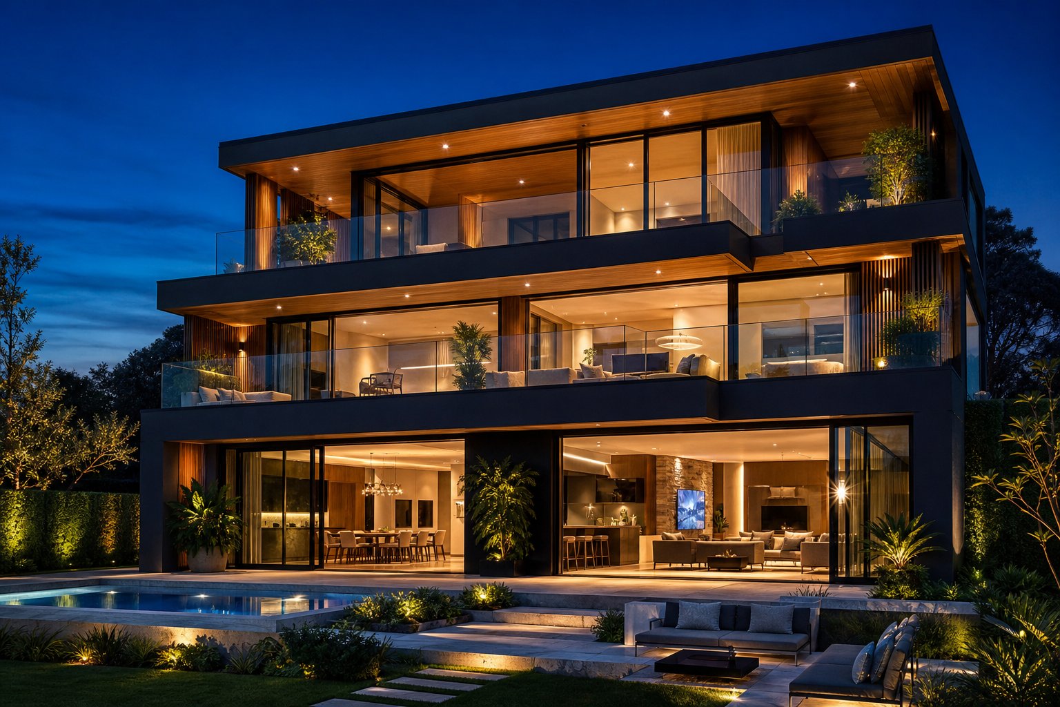 premium multi level home featuring aluminium window systems with timber interiors balancing performance with architectural design intent