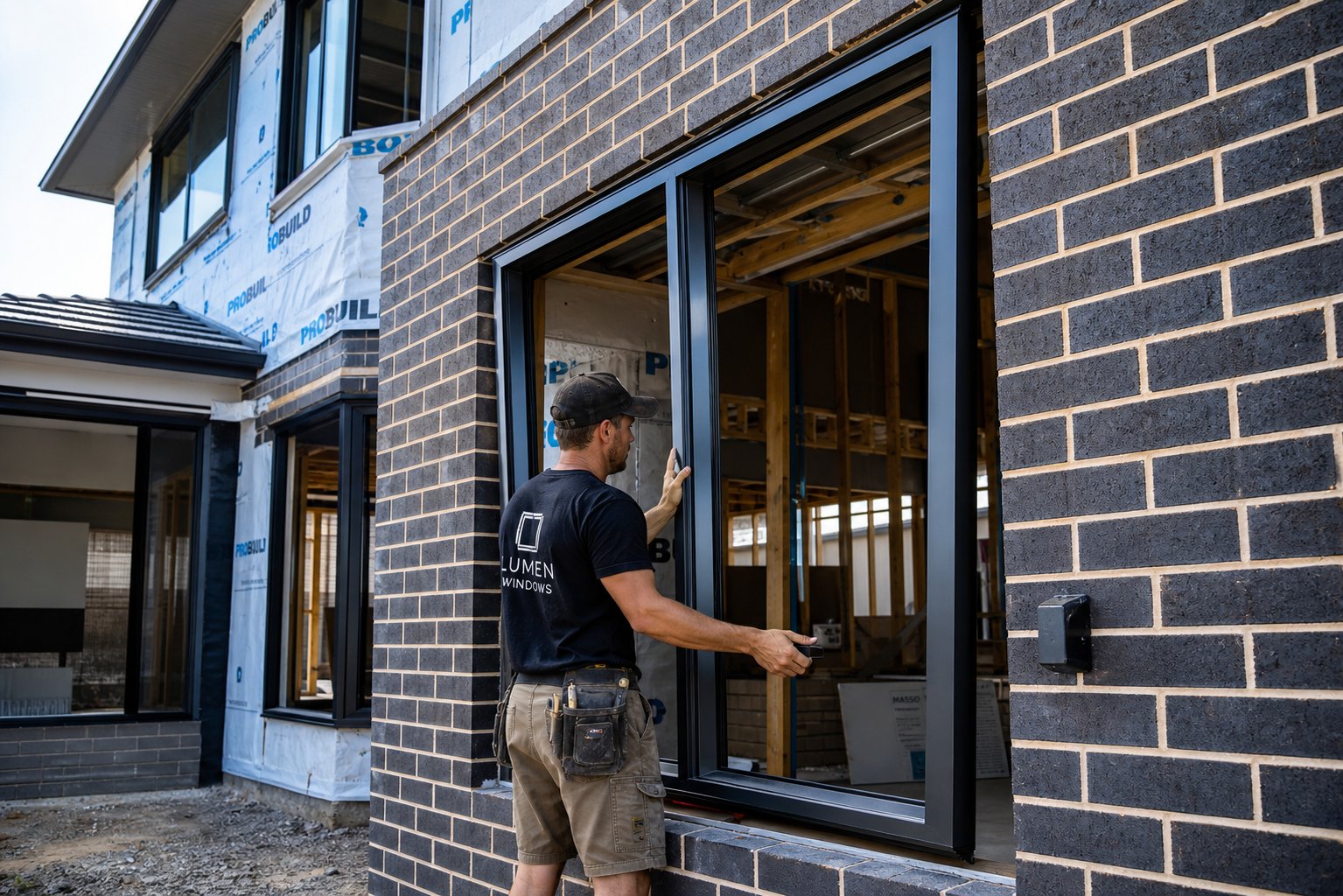 professional window installation showing the labour component that applies equally to both aluminium and upvc frames