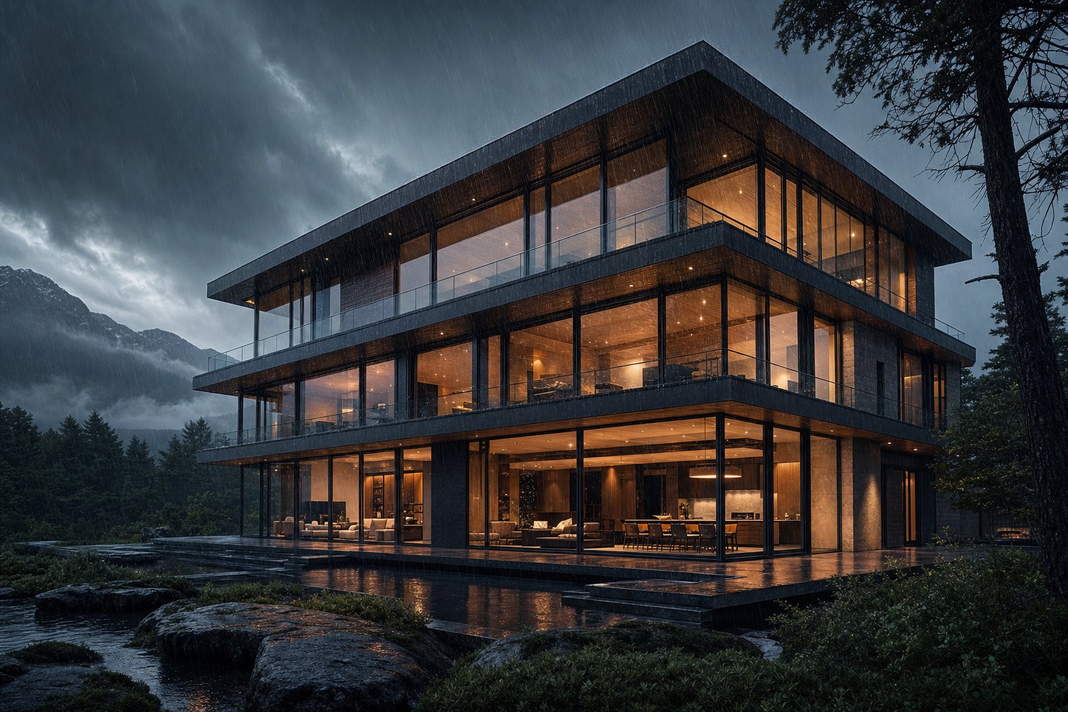 properly detailed aluminium windows managing wind driven rain through pressure equalisation and controlled drainage