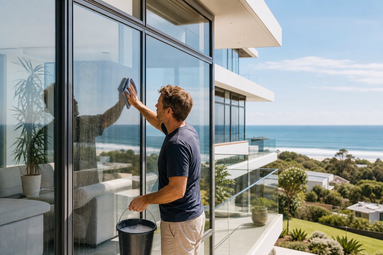 regular maintenance washing protects rejuvenated aluminium frames from salt air and extends the life of your finish