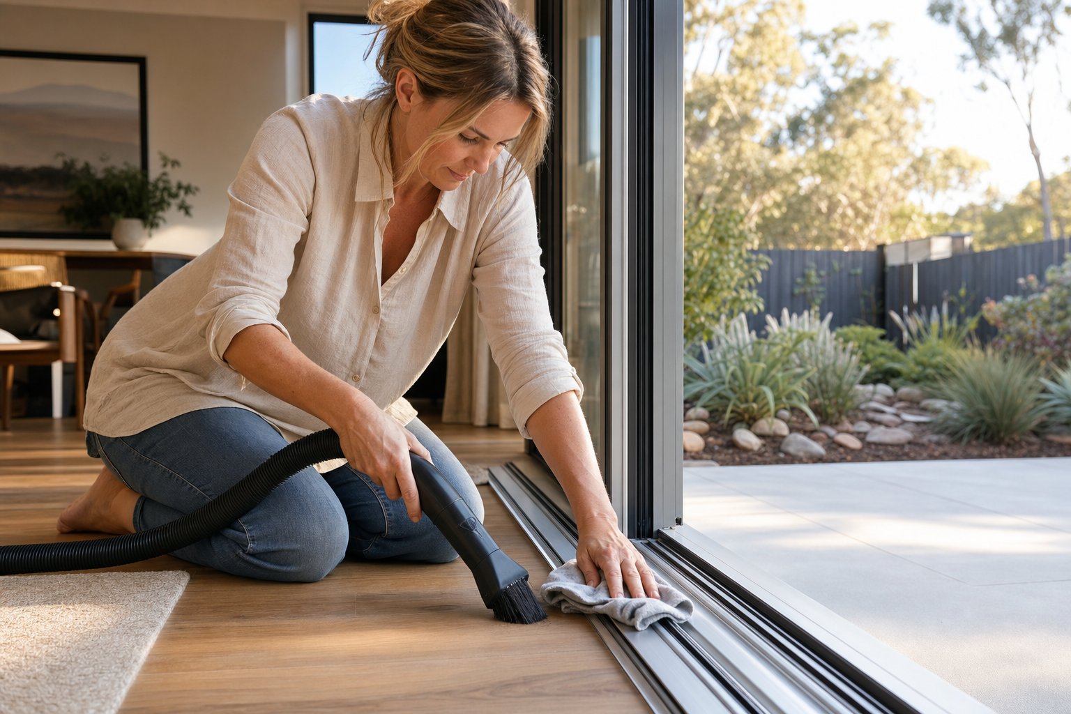 regular track cleaning every three months prevents debris buildup and keeps aluminium sliding doors gliding smoothly