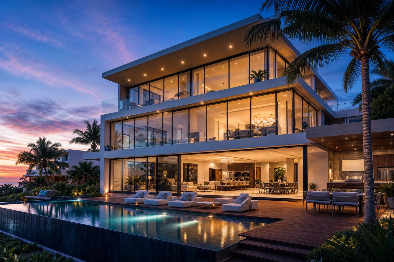 residential aluminium window wall delivering a seamless living room wall of windows with indoor outdoor flow