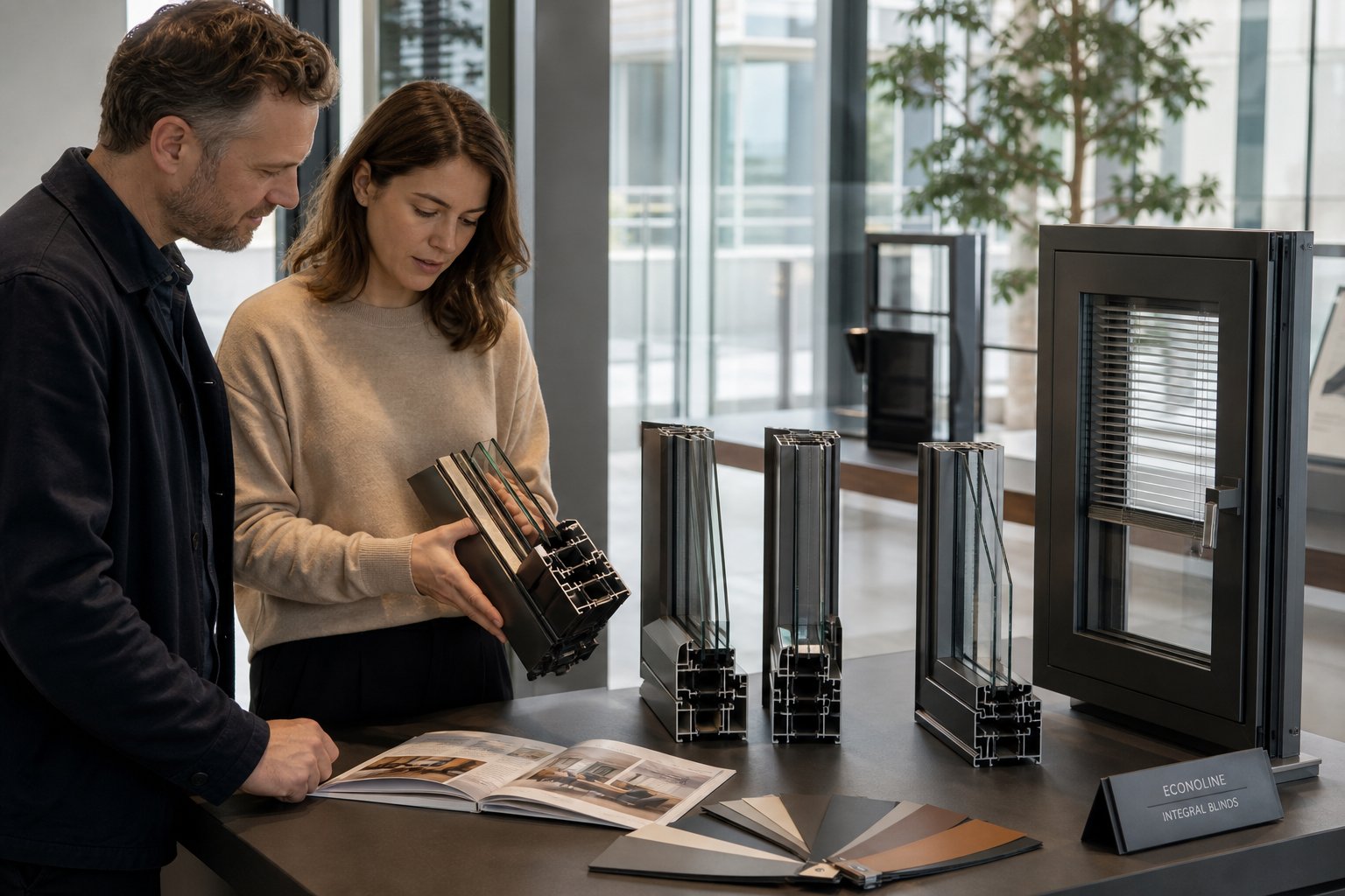 specifying aluminium window profiles and integral blind options %E2%80%94 selecting frame finishes blind types and control systems for your project