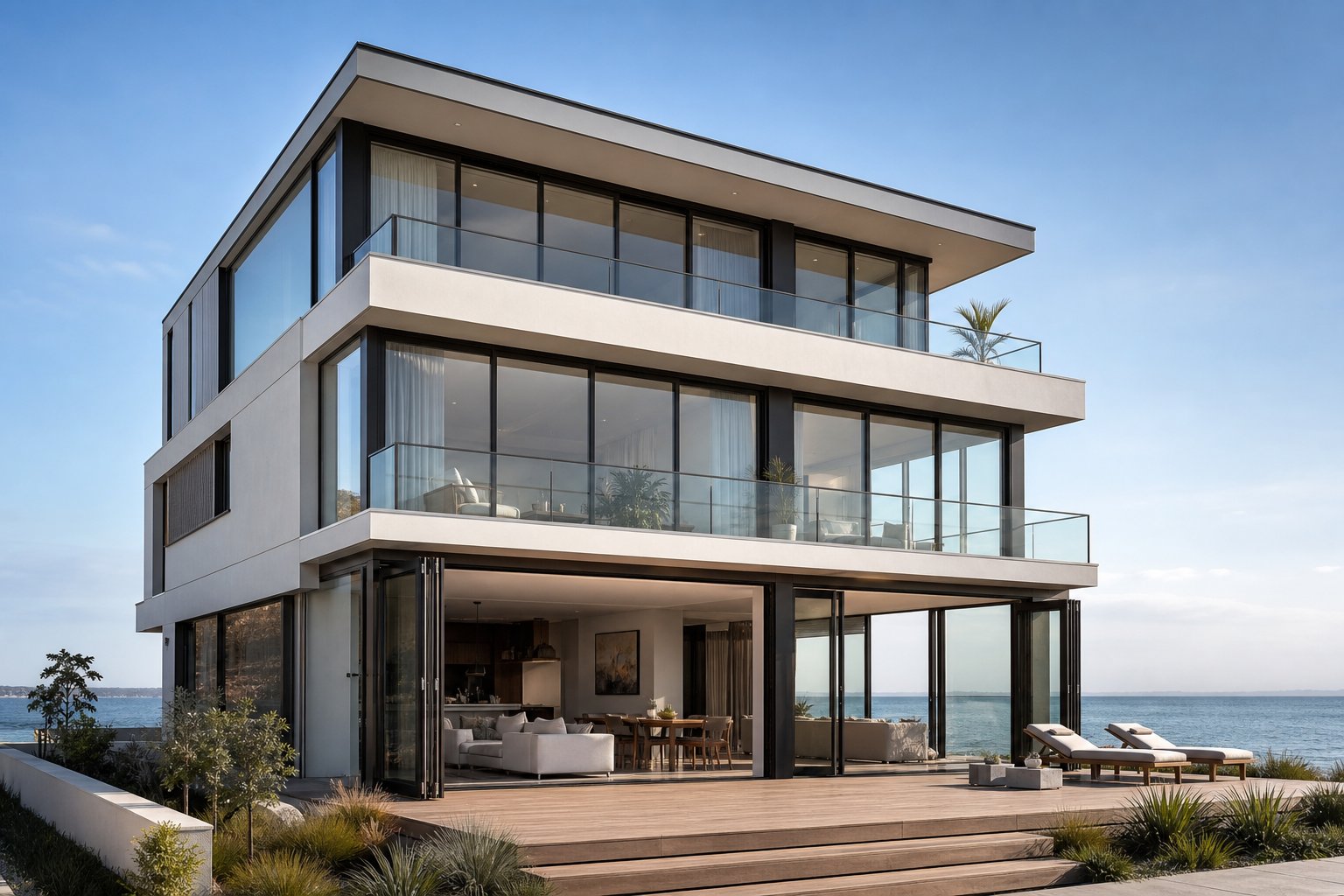 coastal melbourne residence with marine grade aluminium windows designed to withstand salt air exposure