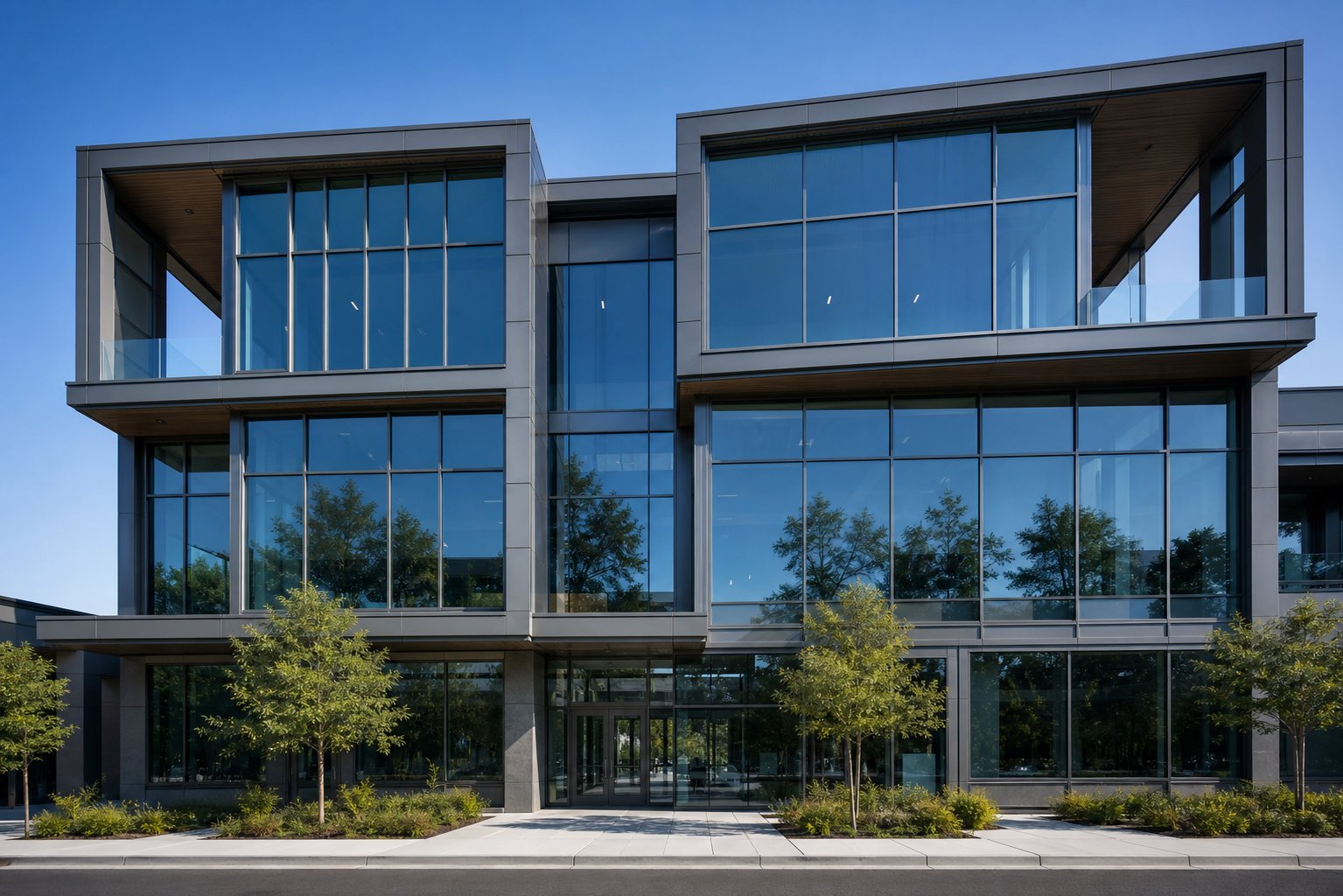commercial aluminium window systems featuring heavy duty frames and large format glazing panels
