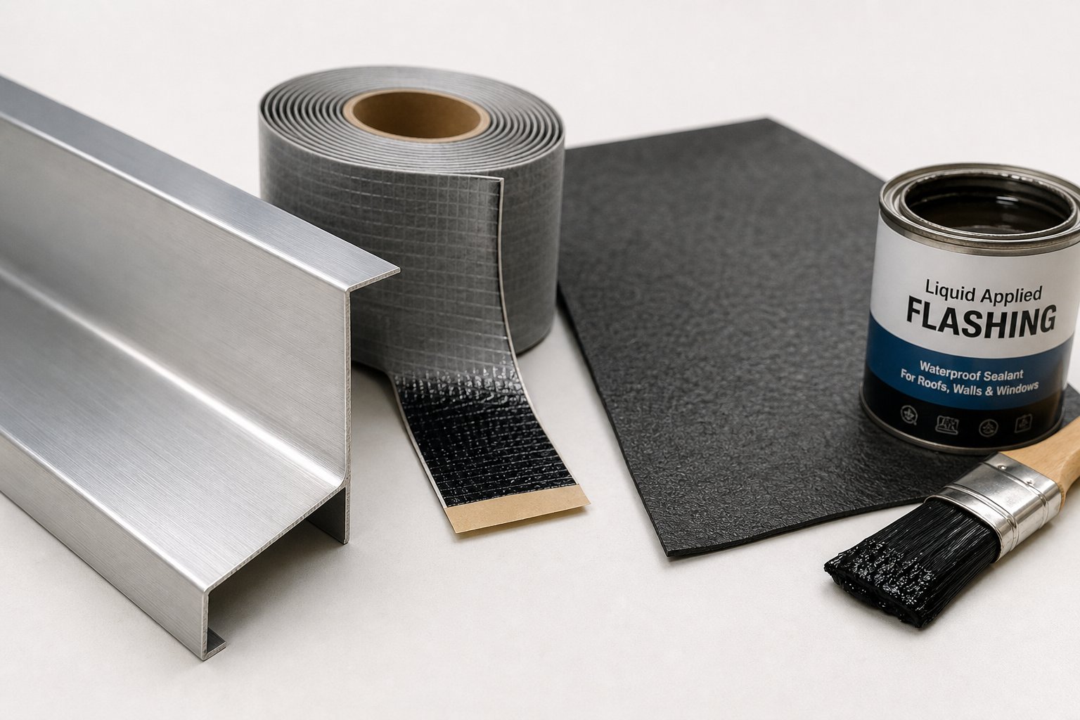 comparing aluminium rigid flashing against flexible tape membrane and liquid applied options for sill applications