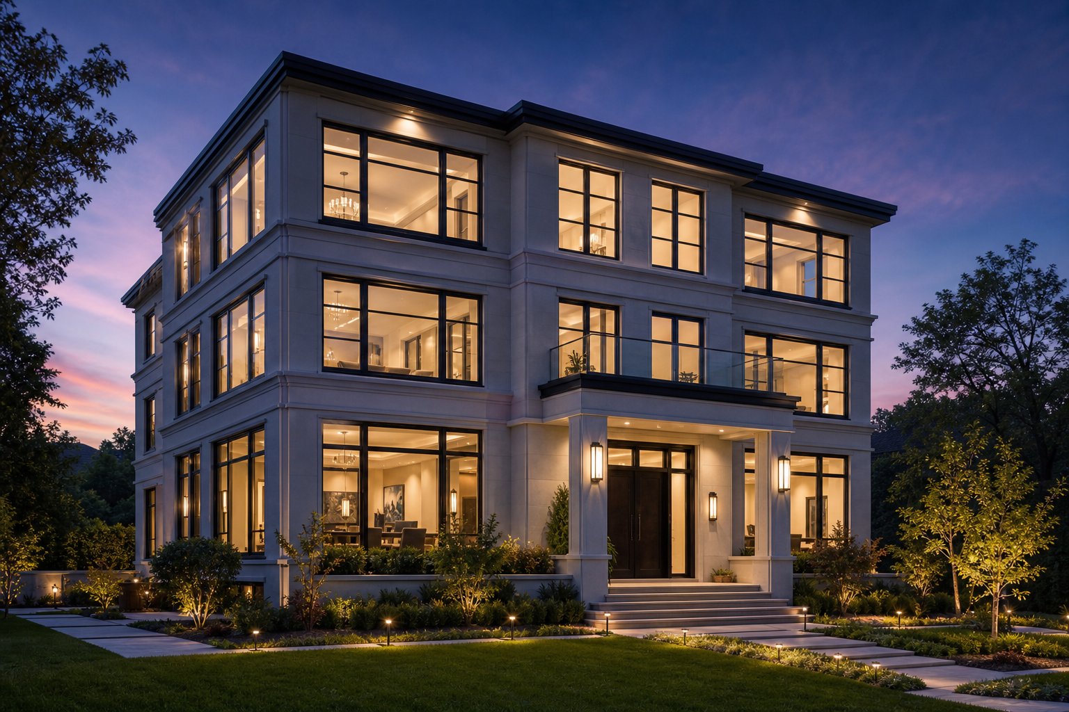 modern thermally broken aluminium double hung windows on a contemporary home delivering decades of efficient performance