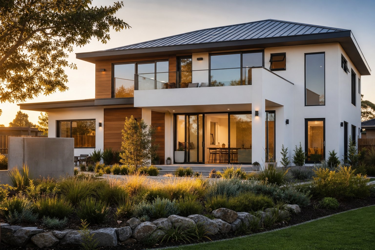 multiple aluminium window types configured to meet varied performance requirements across a single residential project