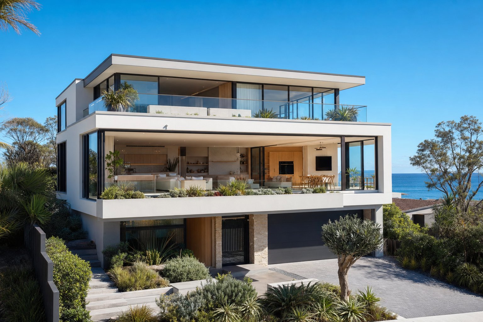 premium aluminium sliding window system on a contemporary australian coastal home built for long term low maintenance performance