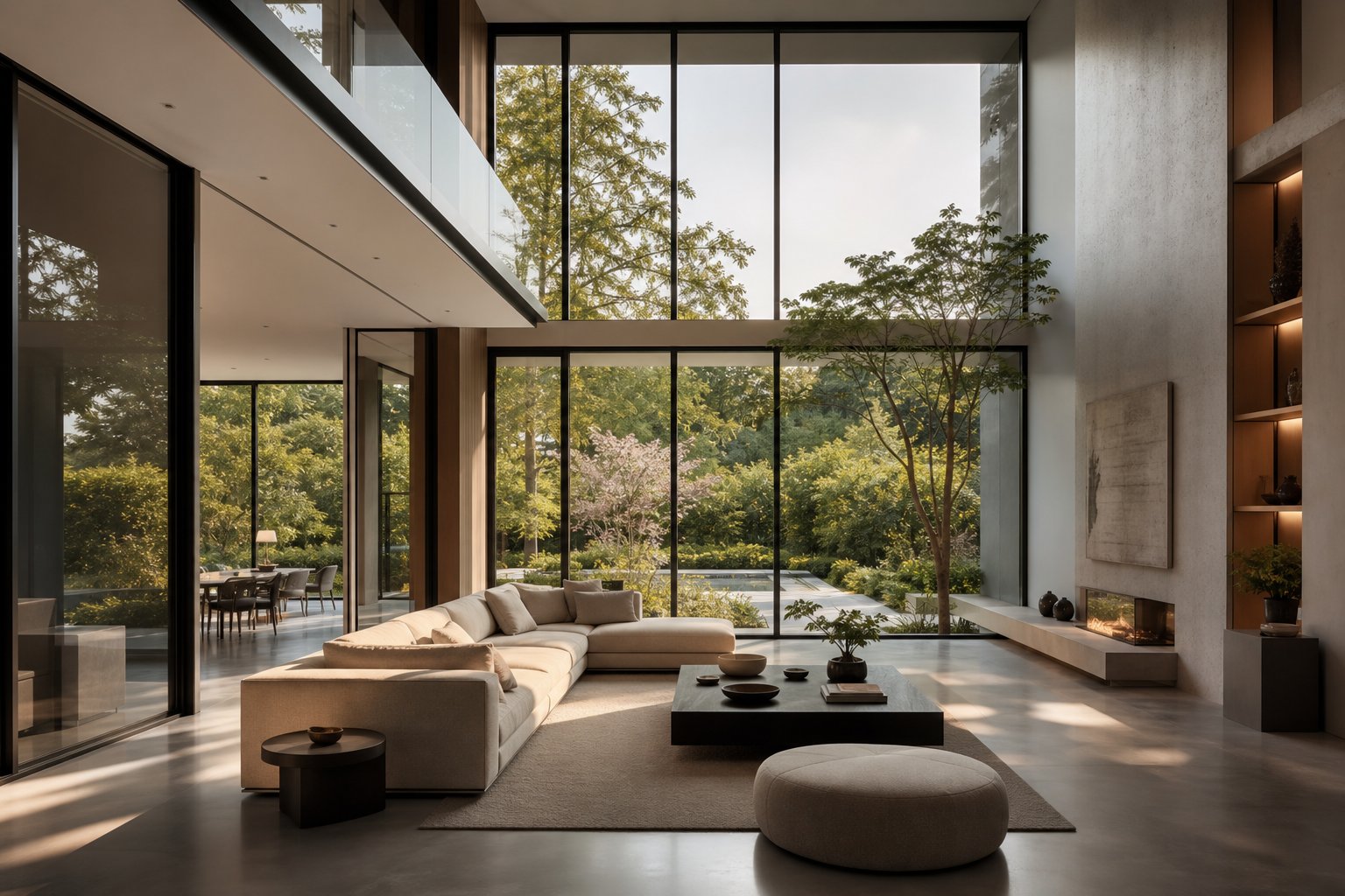 spacious interior with thermally efficient aluminium composite windows delivering comfort and natural light