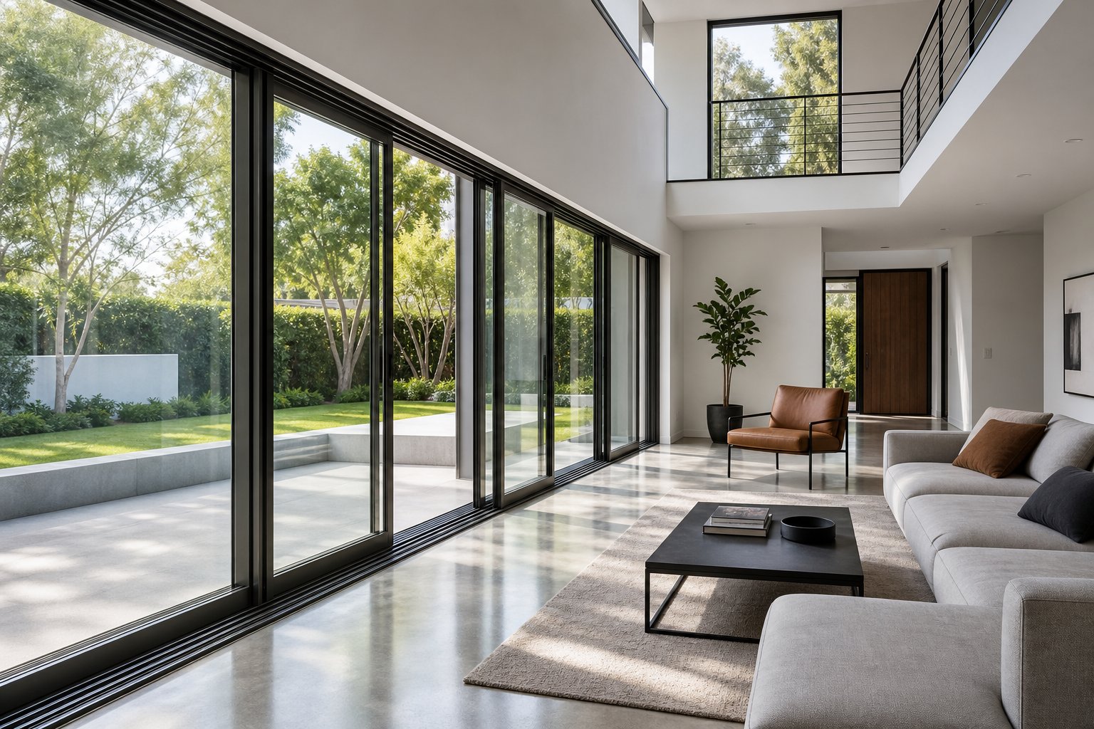 well maintained aluminium sliding windows delivering smooth operation and lasting performance in a modern living space