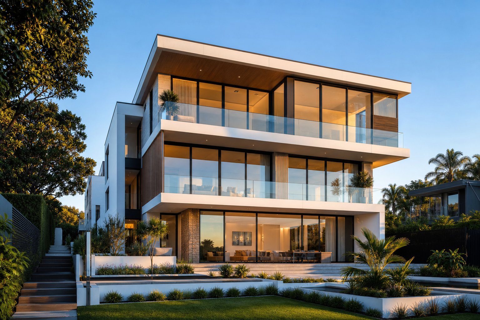 well maintained aluminium windows on a luxury home demonstrating long term durability and value