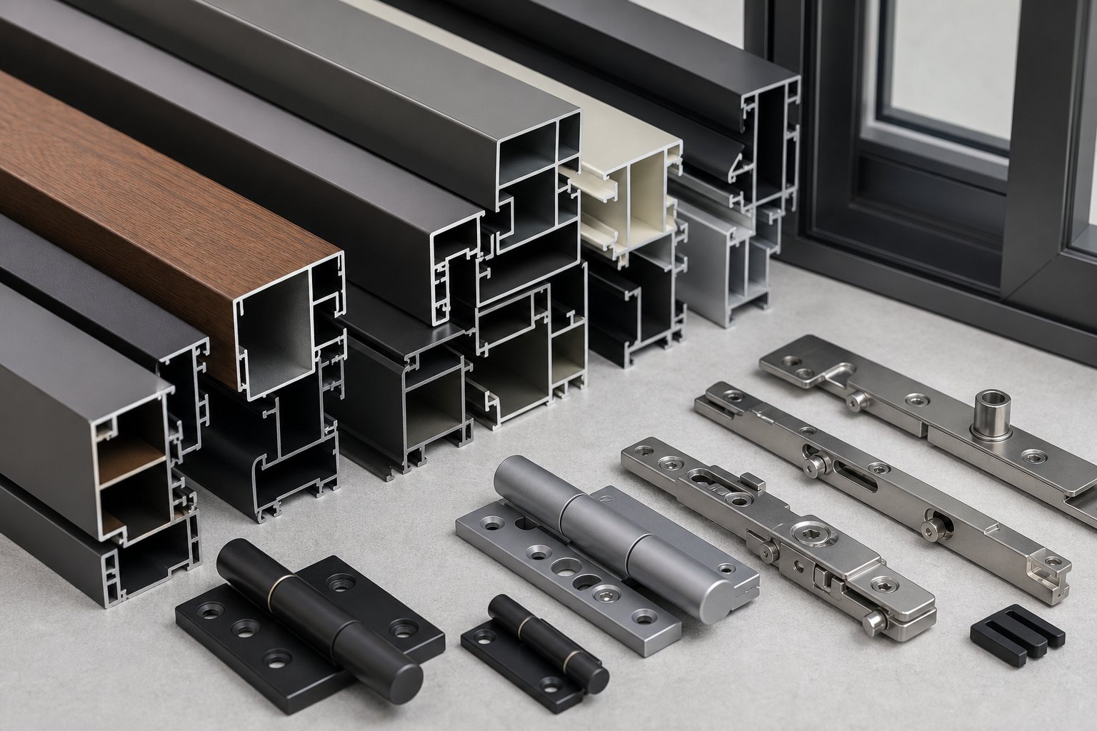 aluminium window frame profiles and hardware components that influence custom window pricing
