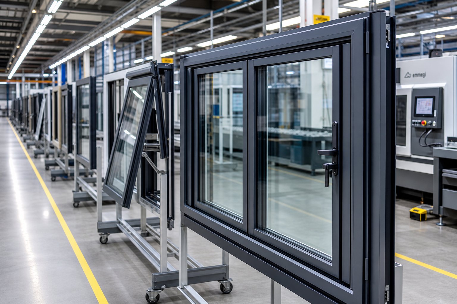 cnc manufacturing facility producing custom aluminium window assemblies for sydney projects