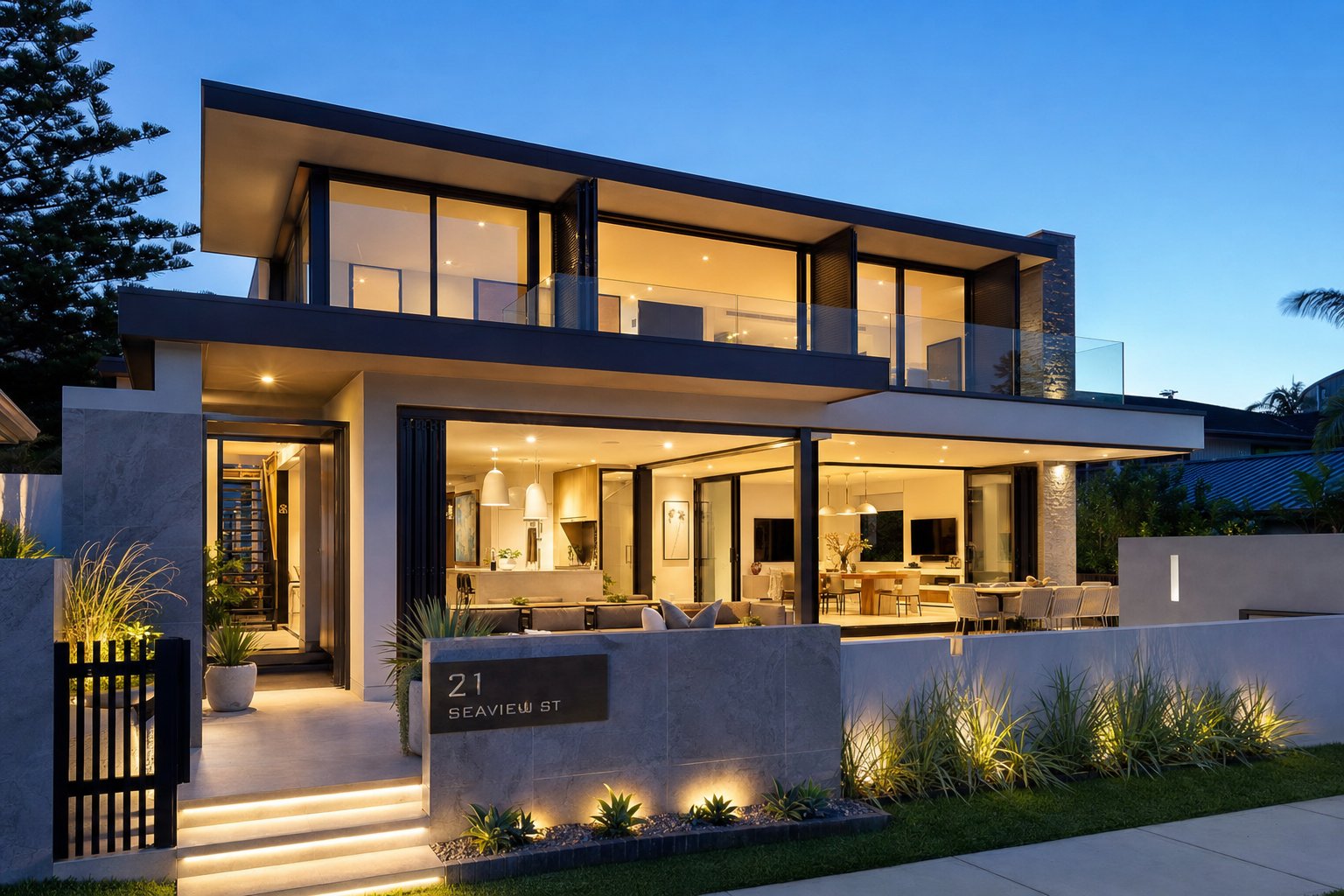 completed luxury home featuring wholesale aluminium windows and doors installed as part of a coordinated trade supply project