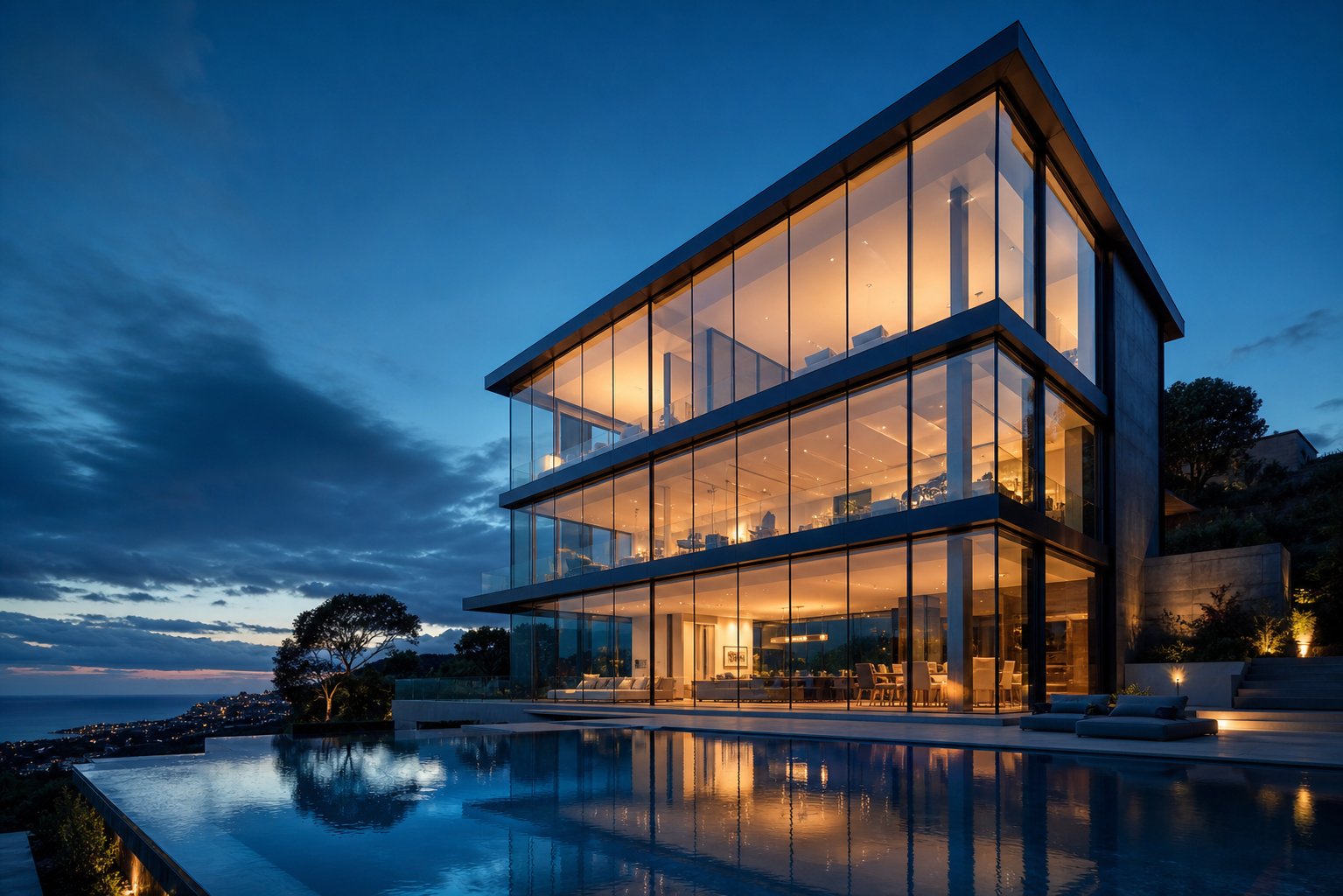 floor to ceiling aluminium window system demonstrating maximum span capability with minimal visible frame