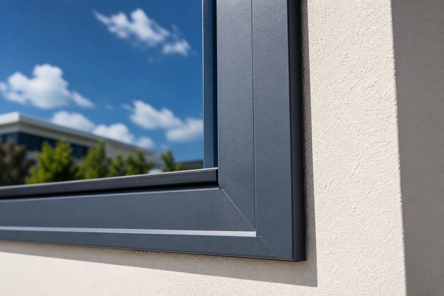 freshly refinished aluminium window frame showcasing the dramatic result of proper surface restoration