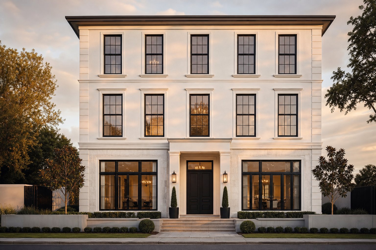 heritage aluminium profiles replicating period specific glazing patterns and slim sightlines across different architectural styles