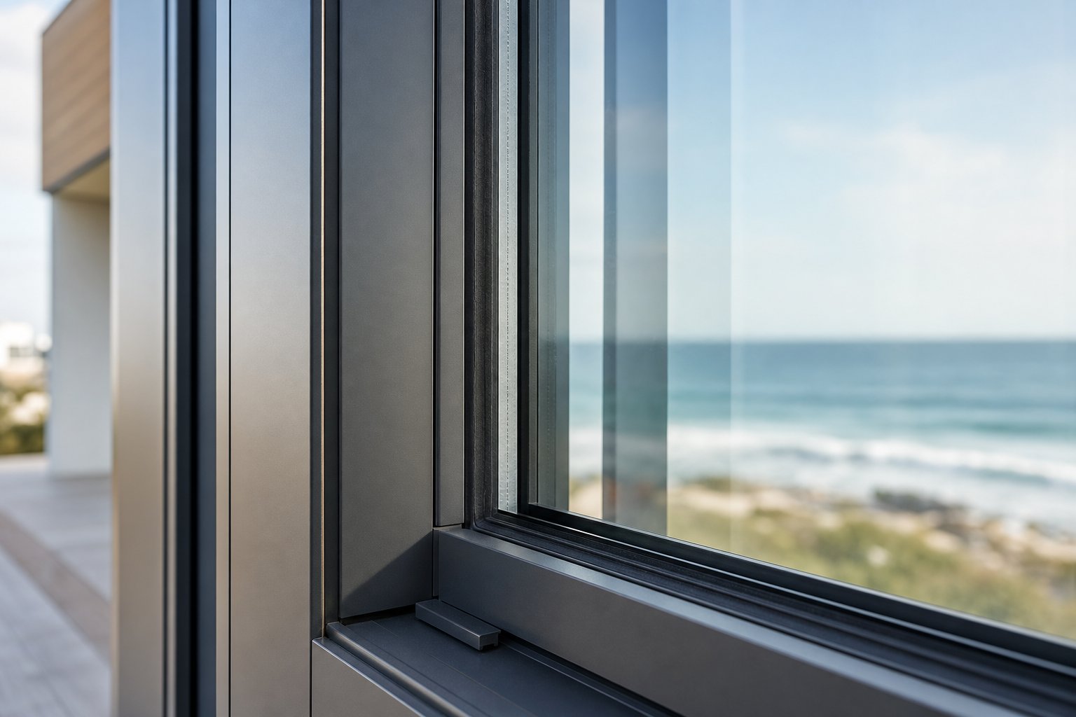 marine grade powder coated aluminium frame with thermal break technology suited to coastal australian conditions