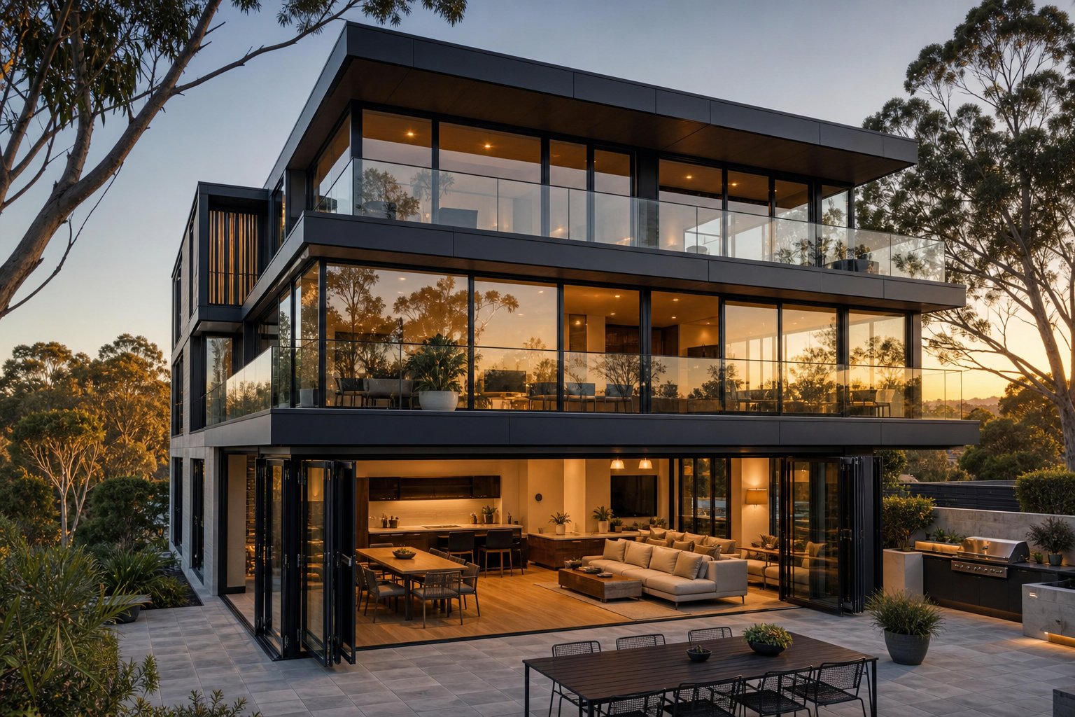 modern australian home with factory powder coated aluminium windows offering long term durability without repainting