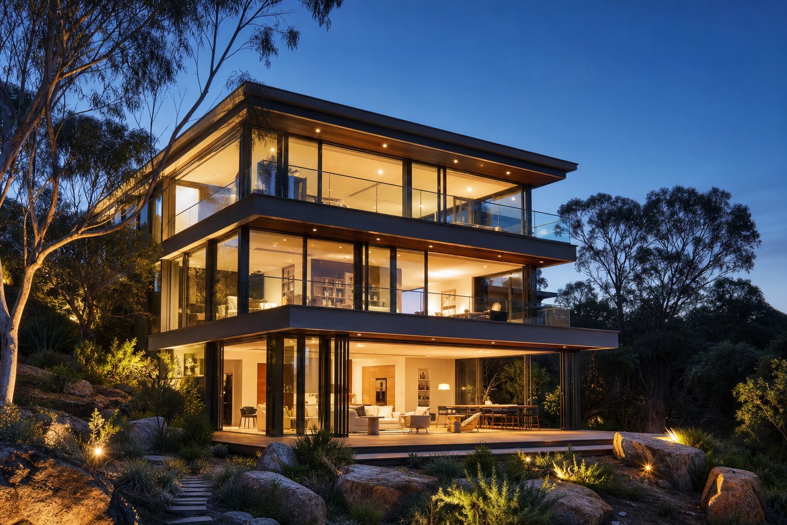 modern thermally broken aluminium window system with factory configured glazing delivering seamless indoor outdoor living