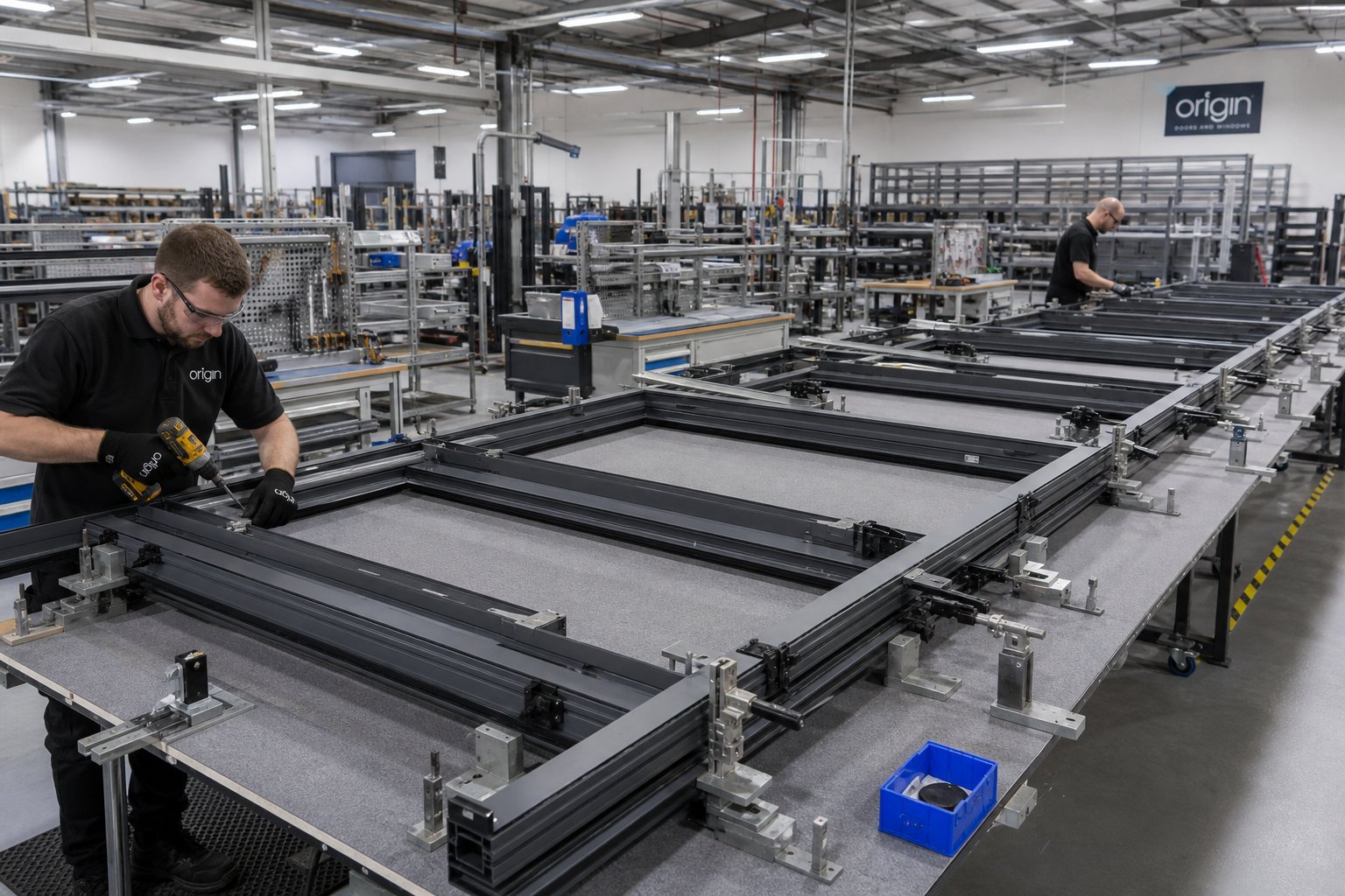 multi panel aluminium bi fold door assembly requiring precise hinge alignment and stacking tolerance checks