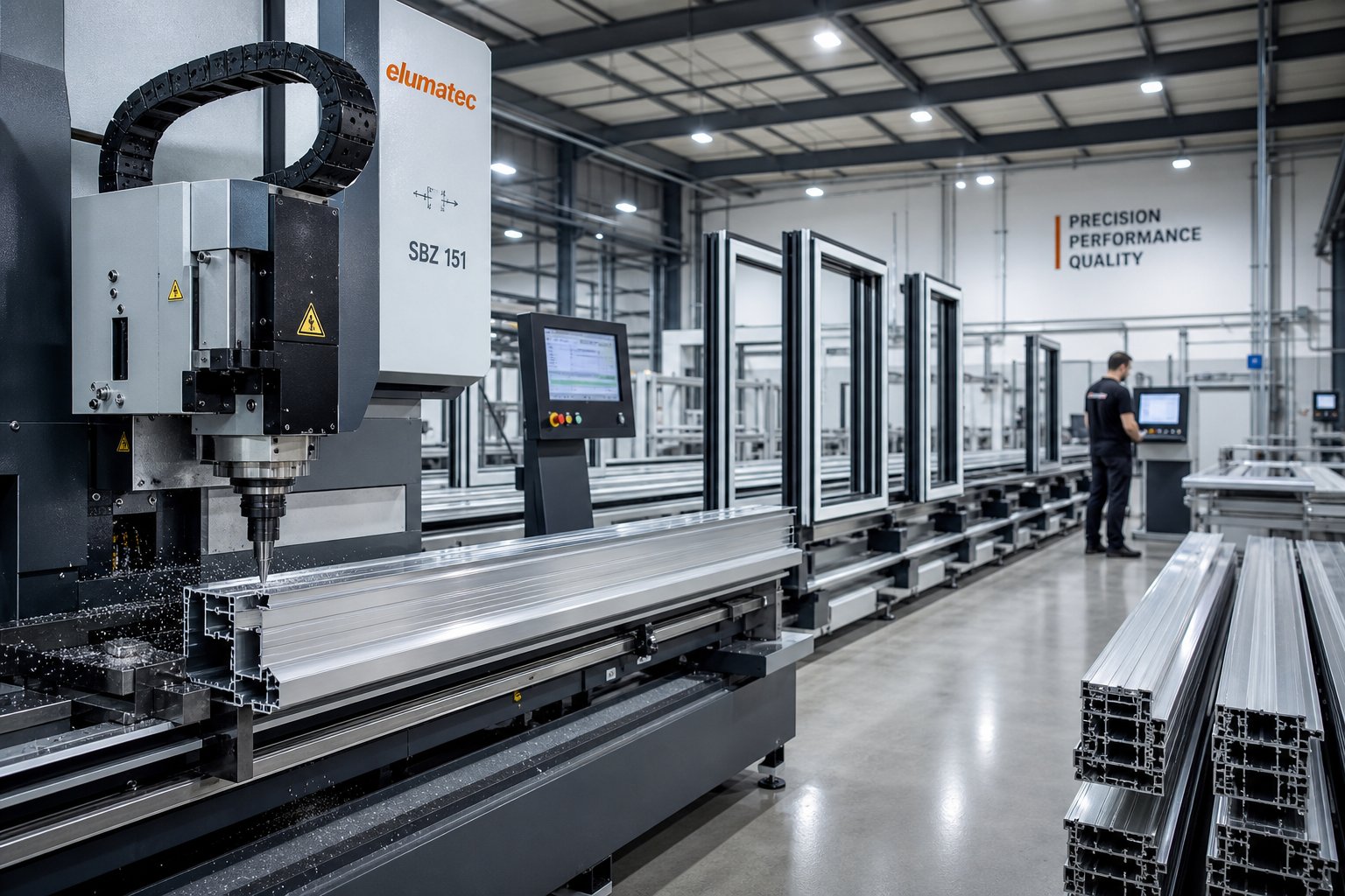 precision manufacturing of custom aluminium window profiles in a modern fabrication facility
