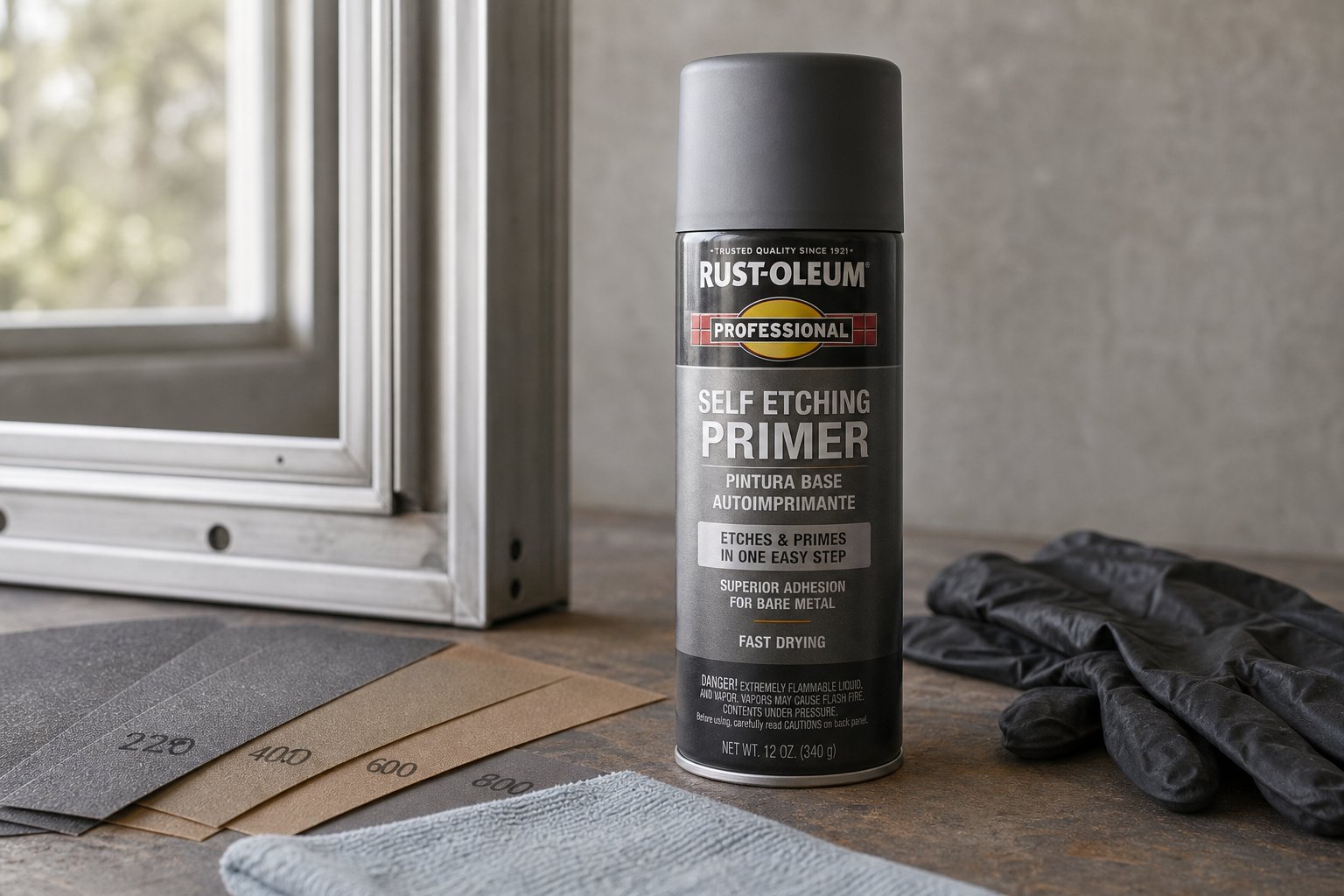 self etching primer and proper sanding materials form the foundation of a lasting spray paint finish on aluminium