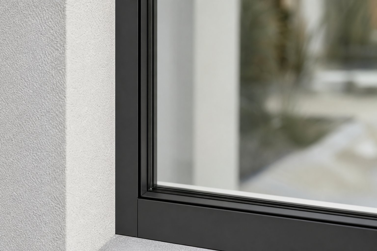 slim aluminium fixed window frame profile demonstrating the minimal sightlines achievable with high strength aluminium extrusions