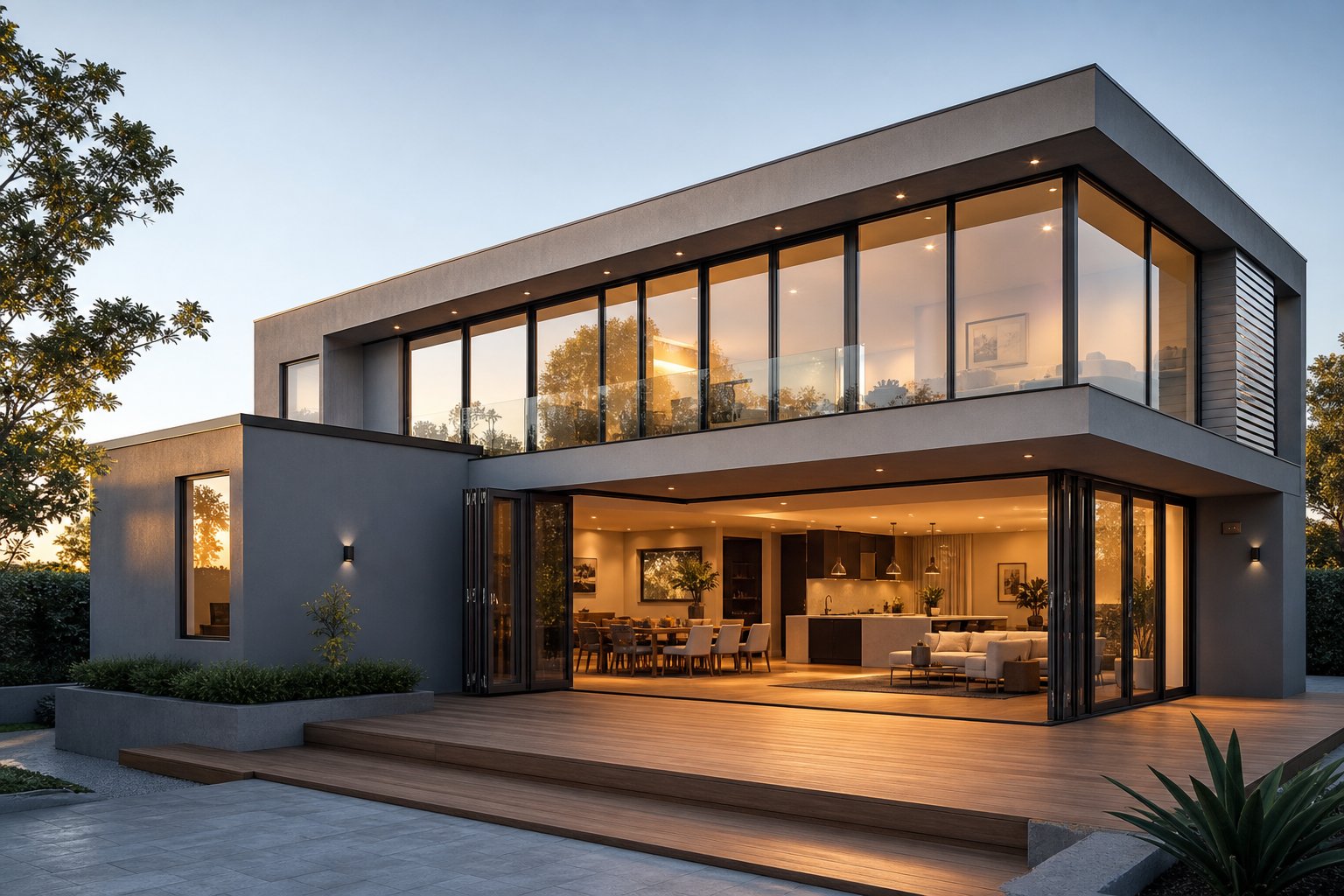 slim aluminium frame profiles maximise glass area and natural light in modern sydney homes