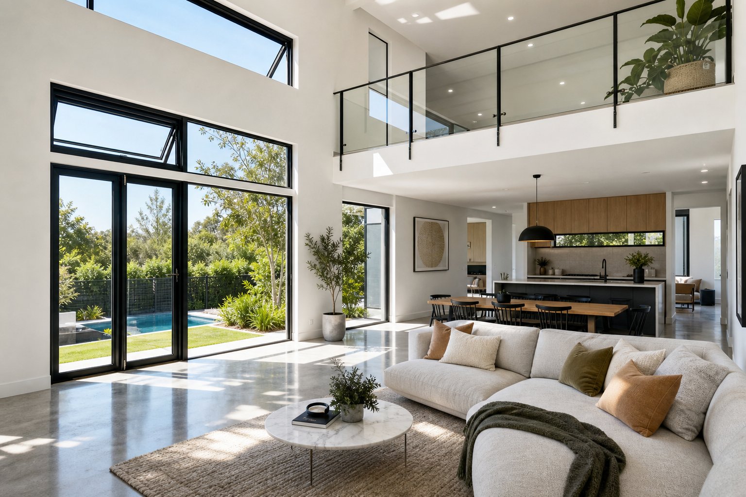 slim aluminium frames allow maximum glass area across casement fixed and awning window configurations