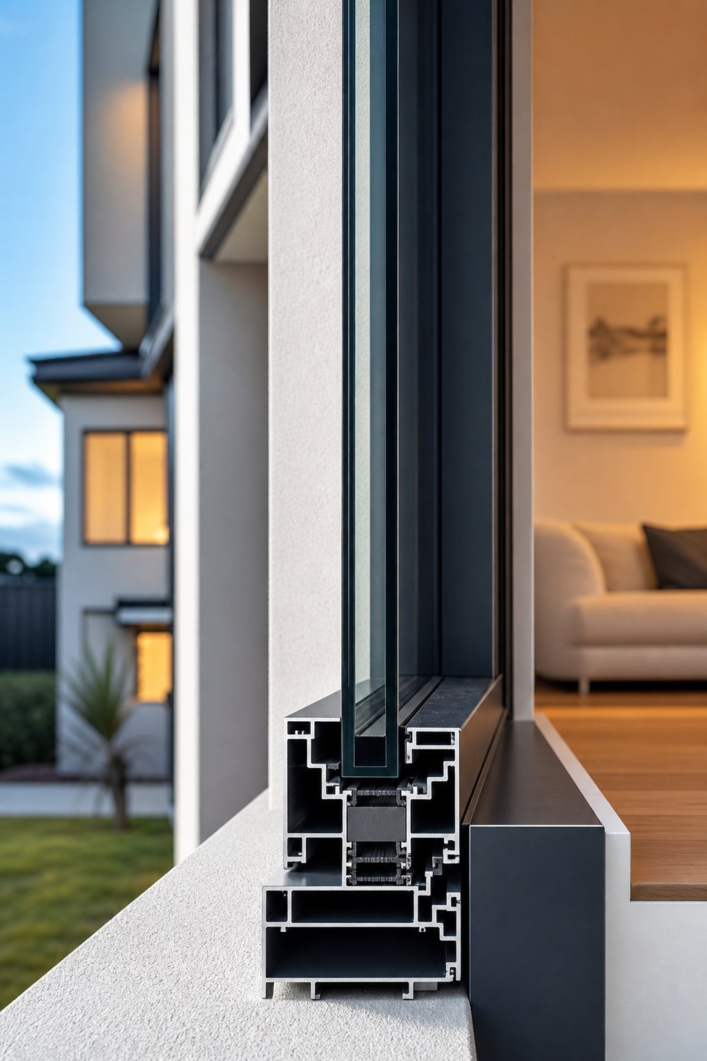 slim aluminium profiles balance narrow sightlines with glazing depth for optimal thermal performance