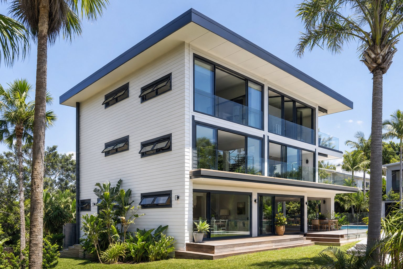 strategic aluminium window placement optimised for different orientations on a sunshine coast home