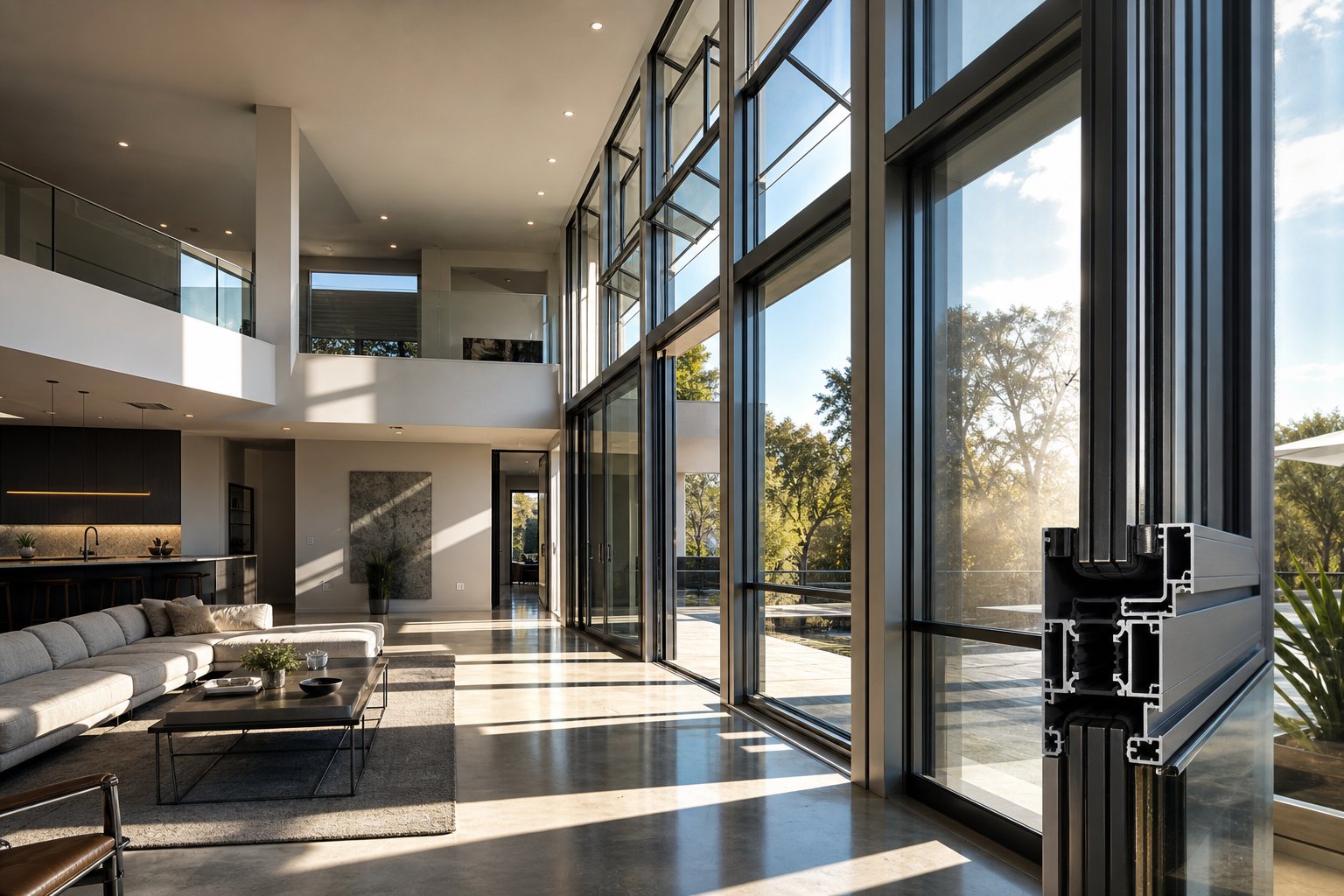thermally broken aluminium awning windows balance natural light with energy performance in contemporary sydney interiors