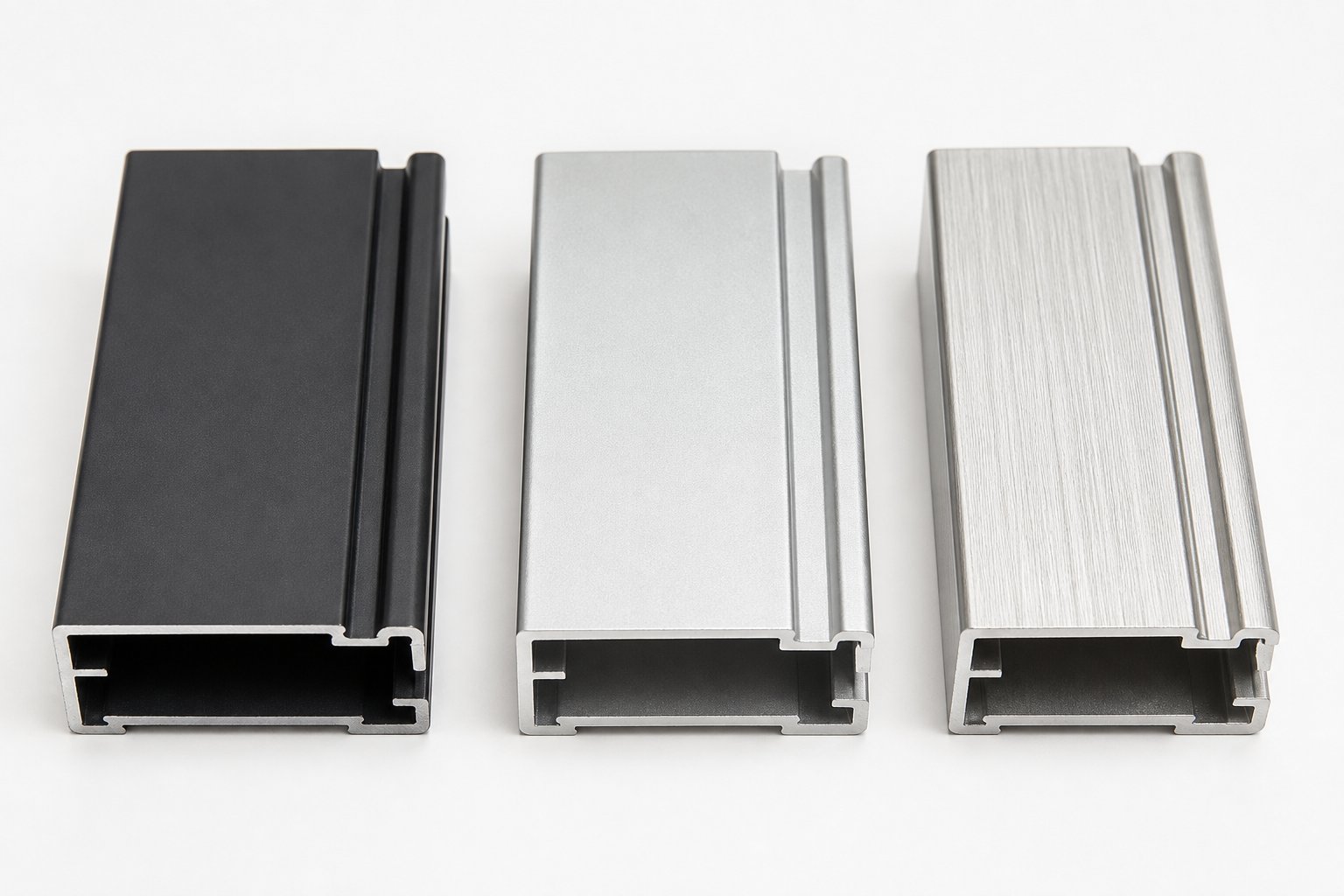 three common aluminium frame finishes powder coated anodized and brushed aluminium each requiring different cleaning approaches