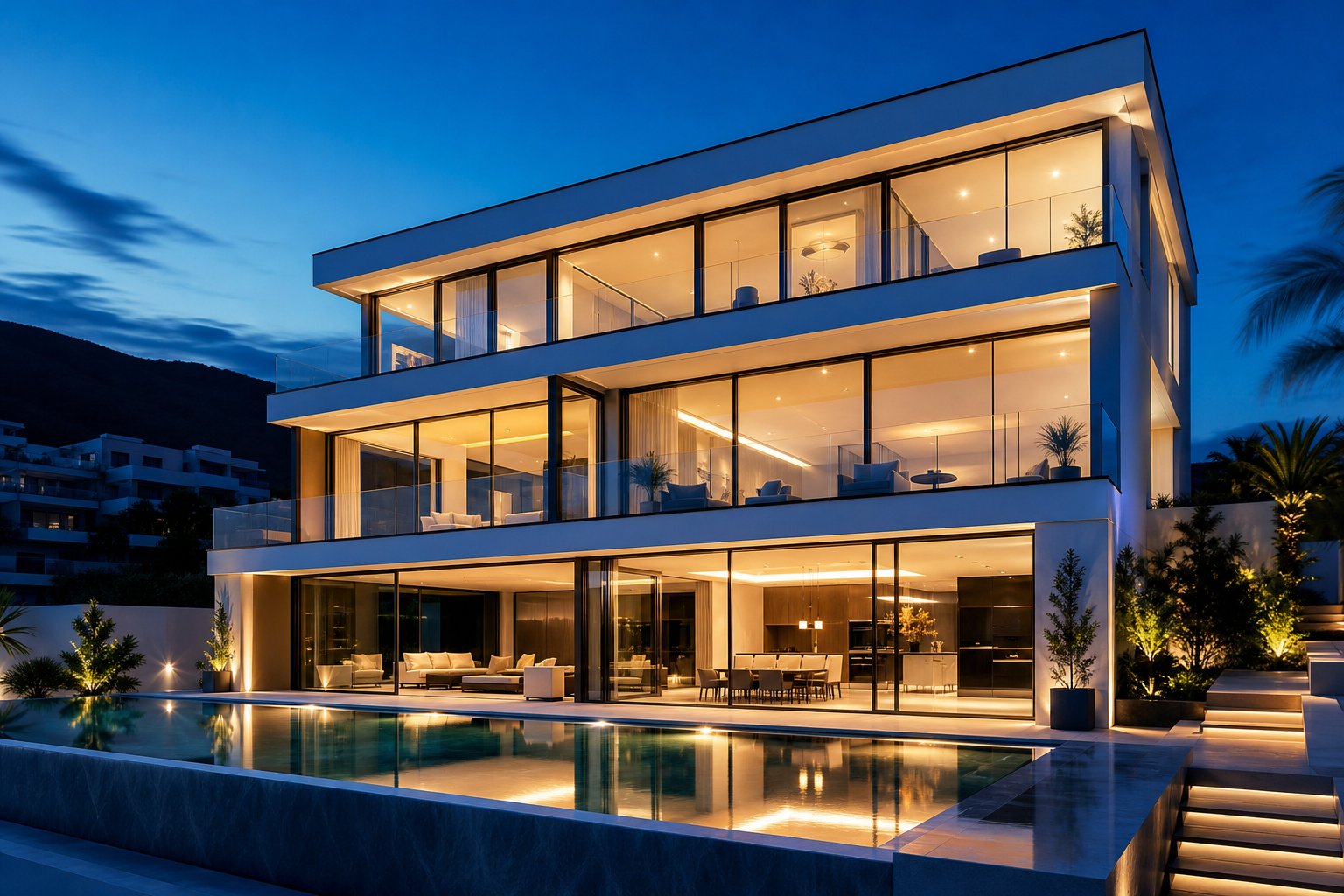 engineered aluminium window and door systems with ultra slim frames delivering maximum glass area on a modern australian home