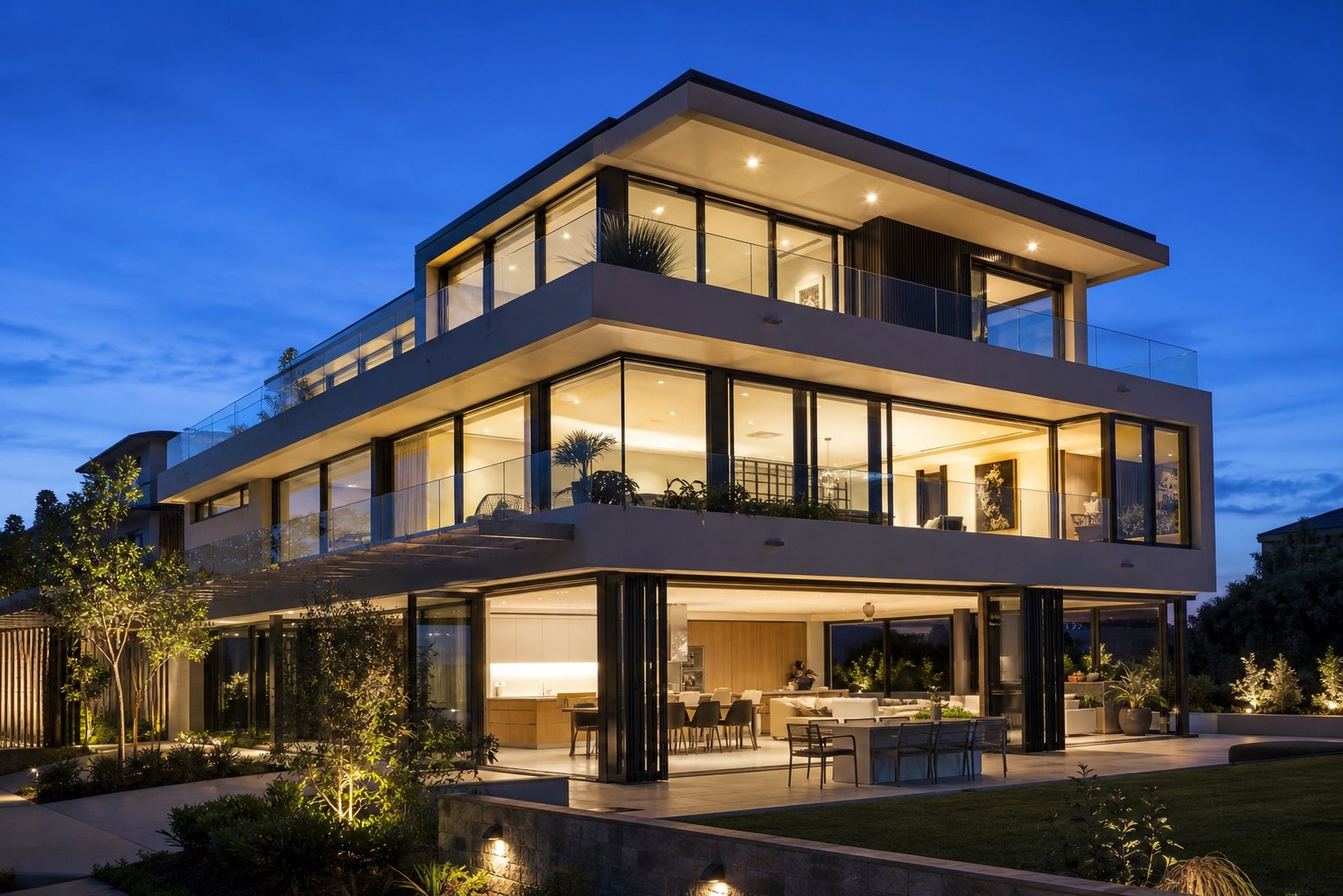 modern aluminium windows with factory applied powder coating on a contemporary australian home offering long term durability without repainting