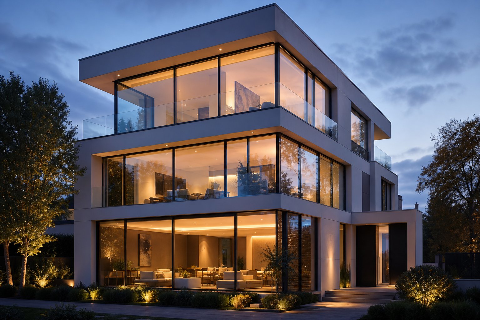 slim aluminium window frames maximising glass area compared to bulkier frame materials